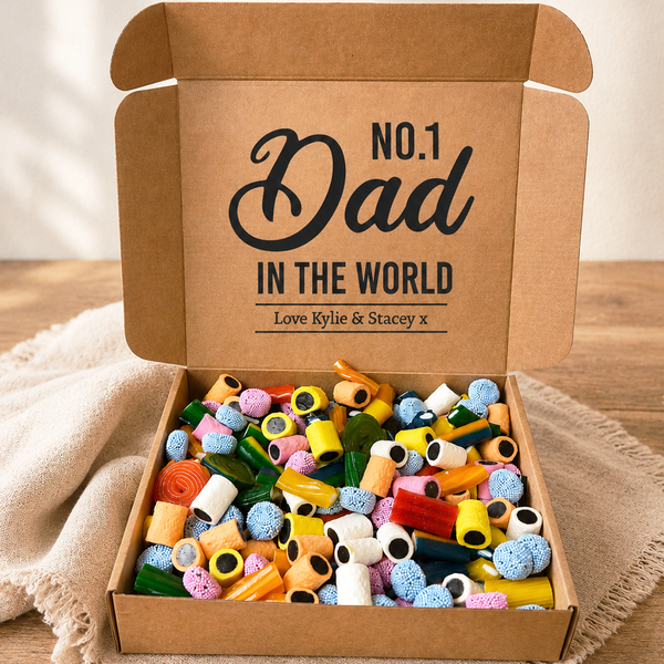 PERSONALISED No.1 Dad In The World - Sweet Box - Choice of Sweets