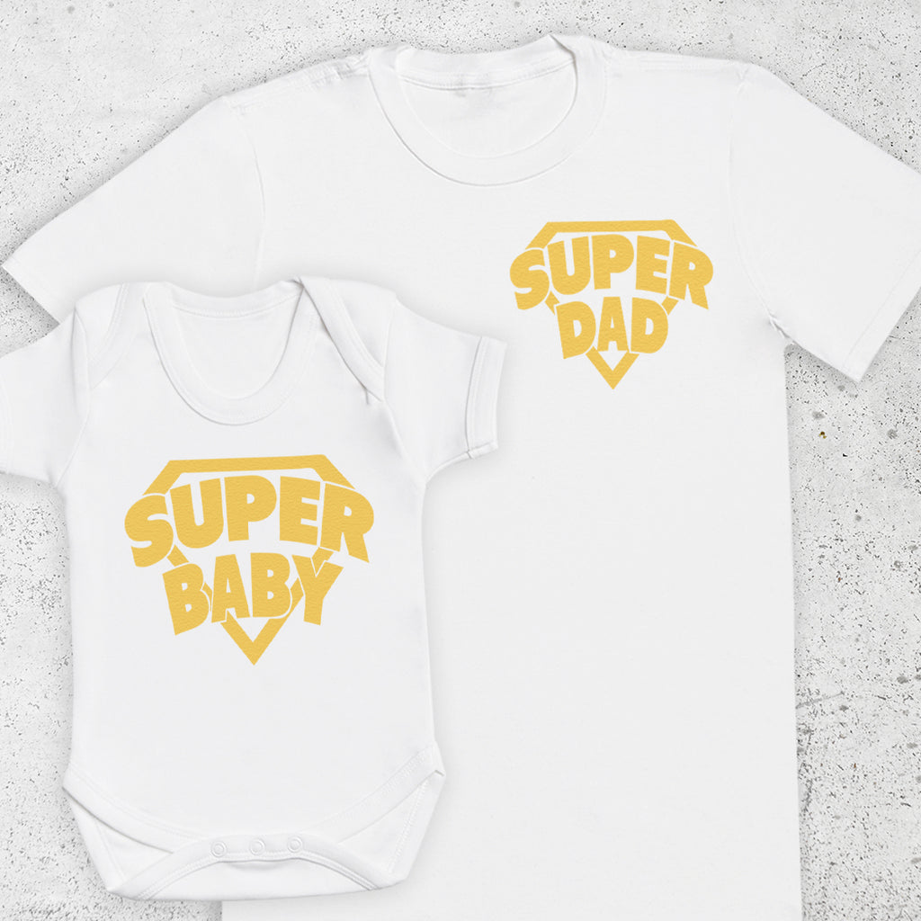 Super Baby Baby Gift Set - Matching Gift Set - Baby T-Shirt / Kids T-Shrit