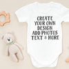 PERSONALISED - Printed Baby Bodysuit with Text, Photos, anything!
