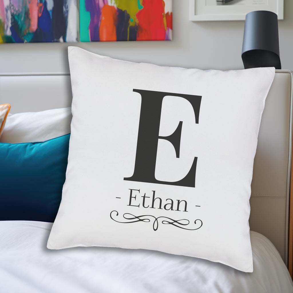 PERSONALISED Initial & Name - Printed Cushion Cover