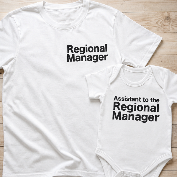 Assistant Regional Manager Baby Gift Set - Matching Gift Set - Baby Bodysuit