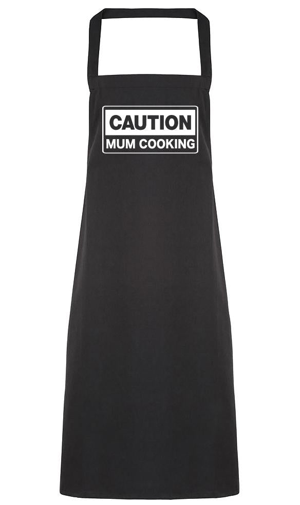 Caution Mum Cooking - Adult Apron (4784722968625)