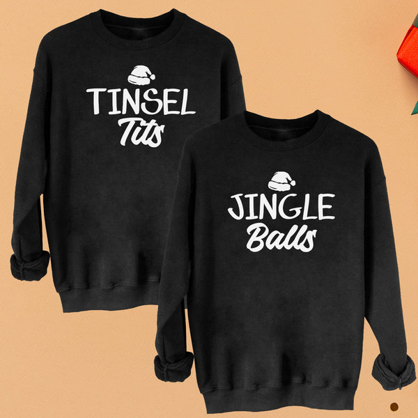 Lametta-Titten und Jingle-Bälle – Weihnachtspullover-Sweatshirt – Alle Größen – (separat erhältlich)