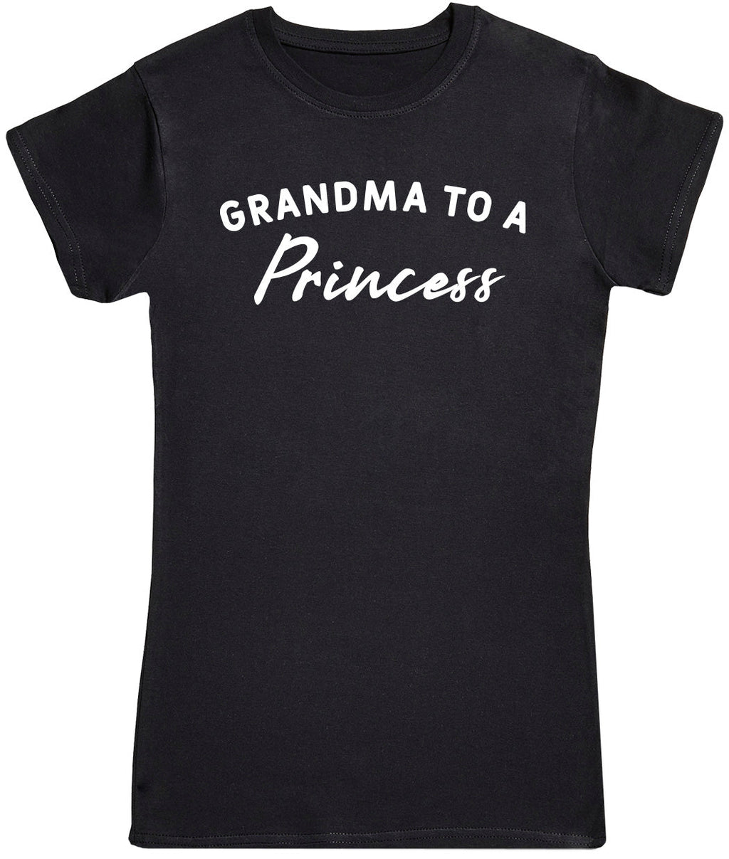 Grandma To Princess - White - Womens T - Shirt (6567729561649)