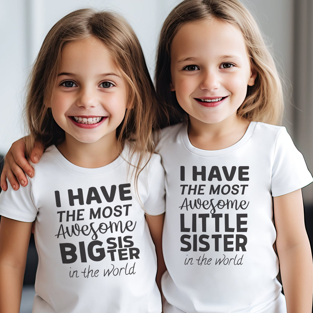 The Most Awesome Sister - Matching Sisters Set - Matching Sets - 0M upto 14 years - (Sold Separately)