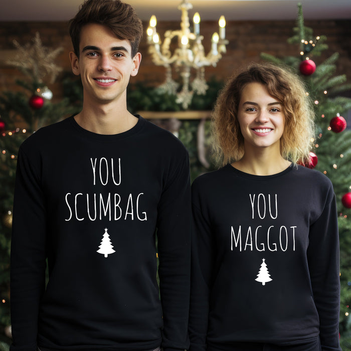 You Scumbag & You Maggot Weihnachtspullover – Weihnachtspullover-Sweatshirt – Alle Größen – (Separat erhältlich)