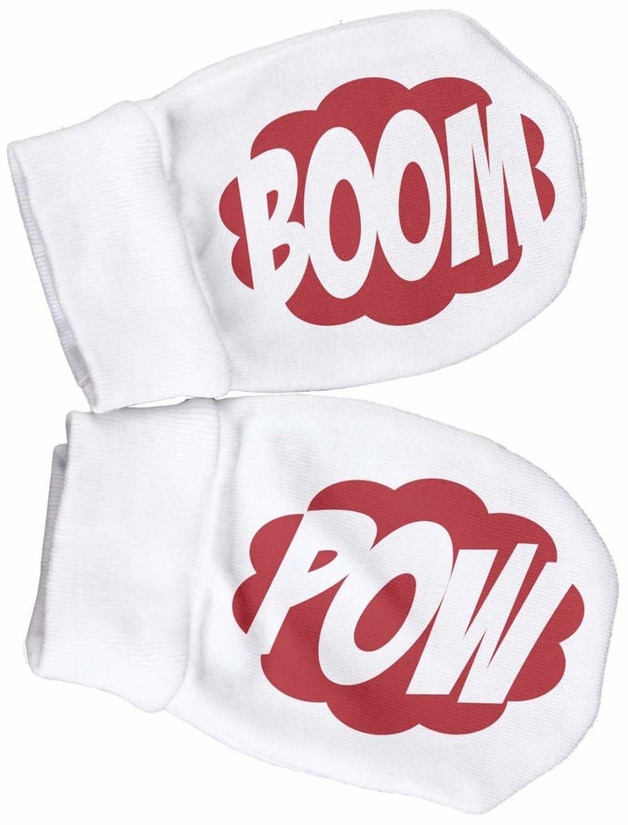 BOOM and POW 100% Cotton Scratch Mittens - The Gift Project
