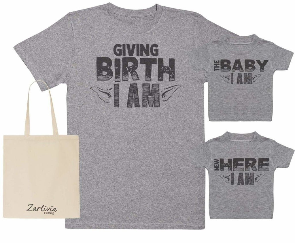 Giving Birth I Am Maternity Hospital Gift Set Bag - T-Shirts set - The Gift Project