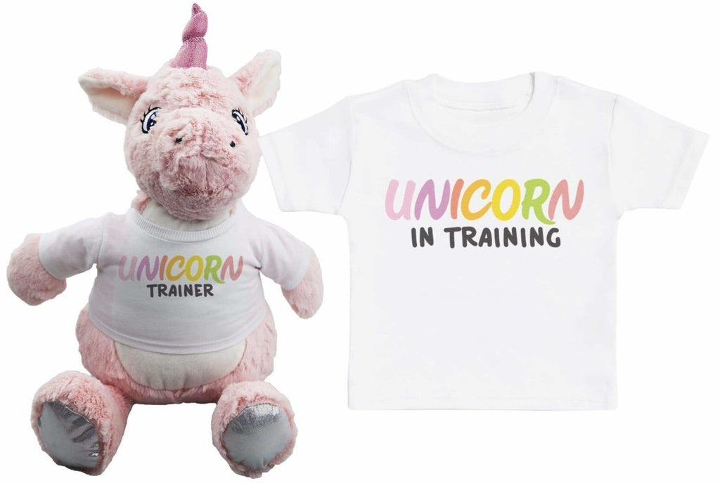 Unicorn Trainer - Matching Unicorn Teddy & Baby Kids T-Shirt - The Gift Project