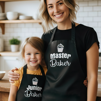 Master Baker & Junior Baker - Adult & Kids Aprons - (Sold Separately)