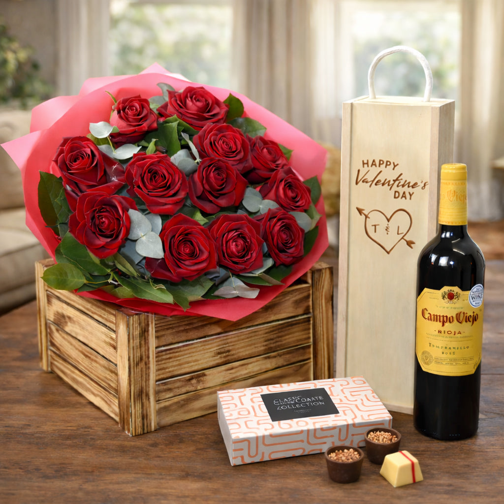Valentine's Day Hamper with choice of drink