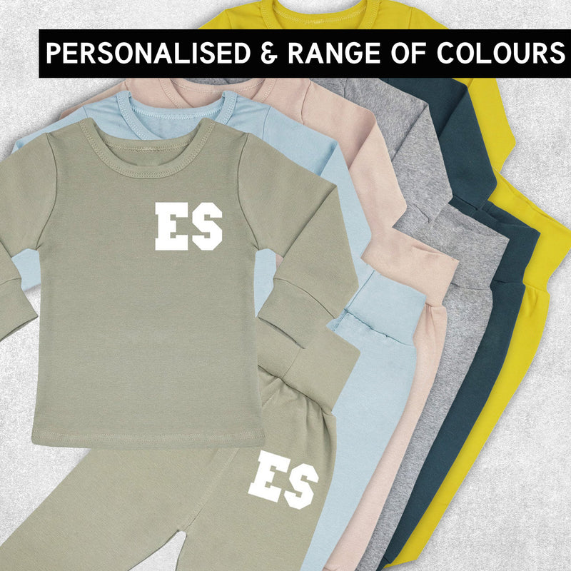 Florida Personalised Initials Lounge Suit / Tracksuit - 6 Colours - 0M-7yrs