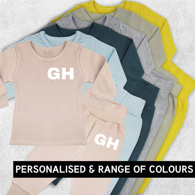 California Personalised Initials Lounge Suit / Tracksuit - 6 Colours - 0M-7yrs