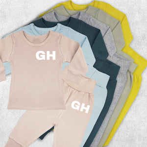 California Personalised Initials Lounge Suit / Tracksuit - 6 Colours - 0M-7yrs