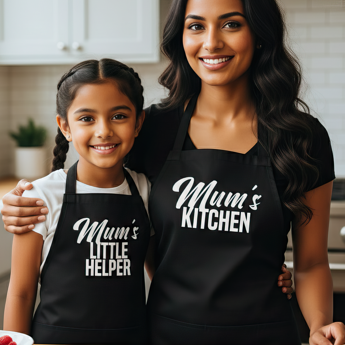 Mum's Kitchen & Mum's Little Helper - Womens & Kids Aprons - (Sold Separately)