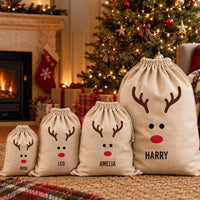Personalised Name Reindeer Face - Christmas Santa Gift