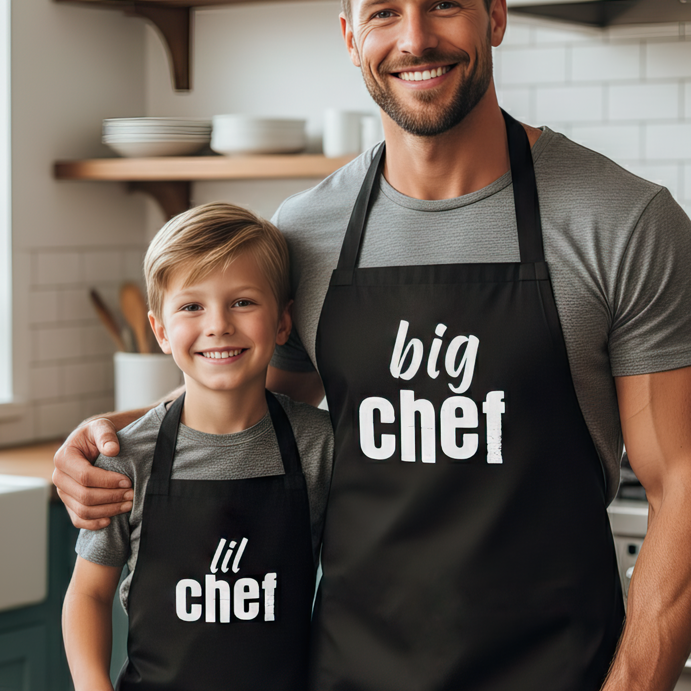 Big Chef & Lil Chef - Adult & Kids Aprons - (Sold Separately)