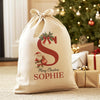Personalised Merry Christmas Initial and Name - Christmas Santa Sack