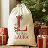 Personalised Merry Christmas Initial and Name - Christmas Santa Sack