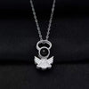 Elegant Angel Diamond Necklace with Projection Feature - Photo Projection Unique Gift