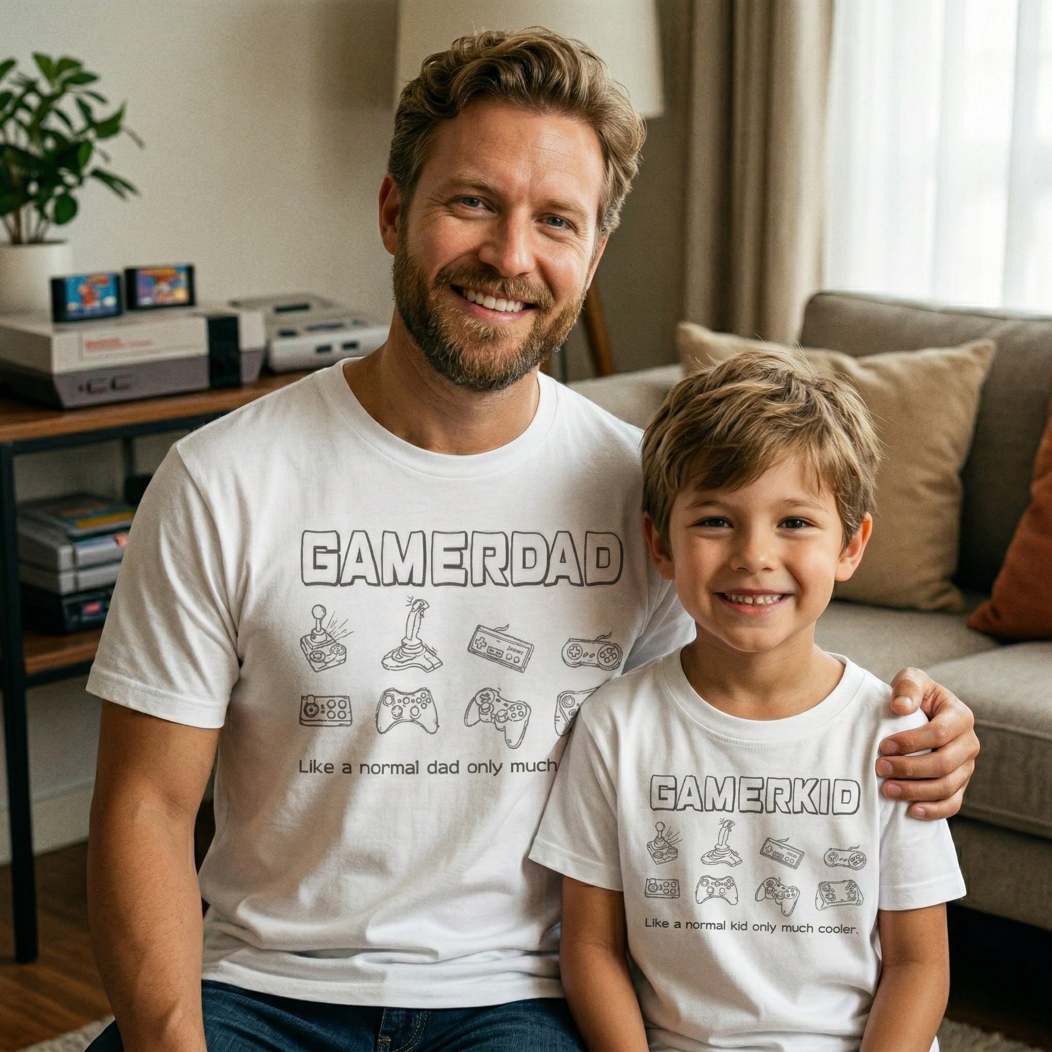 GamerDad & GamerKid - T-Shirt & Bodysuit / T-Shirt - (Sold Separately)
