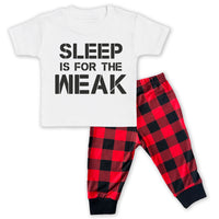 Summer CLEARANCE - Sleep Is For The Weak - Pyjama Matching Set - Baby Gift - 0M - 6 yrs