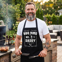 BBQ King No. 1 Daddy In The World - Men's Apron - Dads Apron
