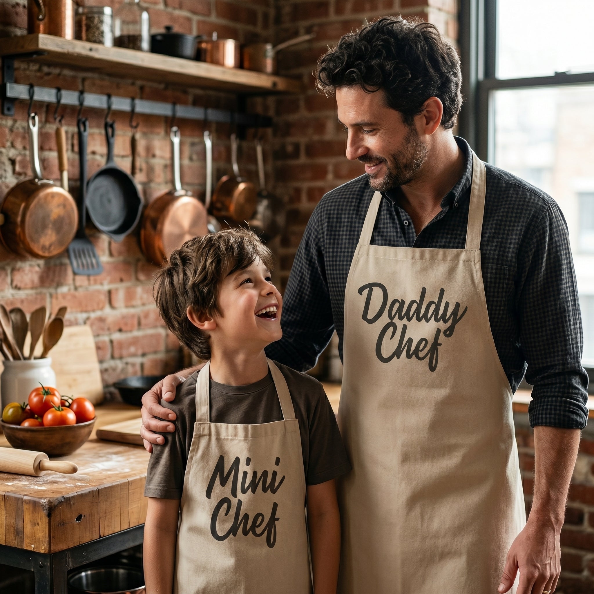 Daddy Chef & Mini Chef - Mens & Kids Aprons - (Sold Separately)
