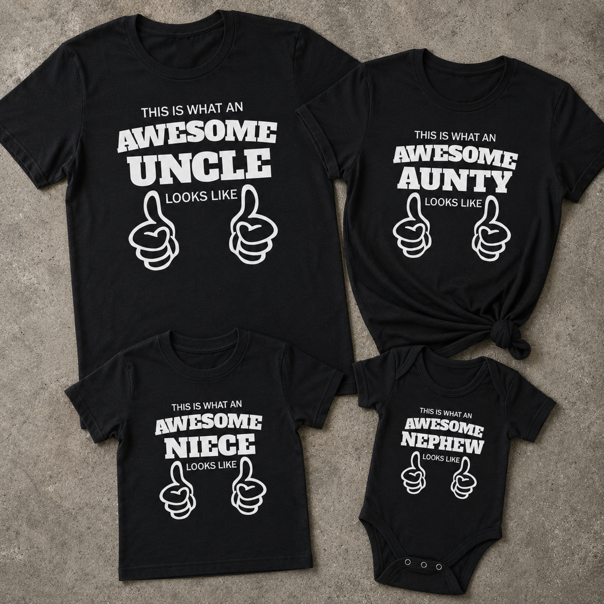 Most Awesome Niece & Nephew Looks Like - Uncle & Aunty Matching Set - (Sold Separately)
