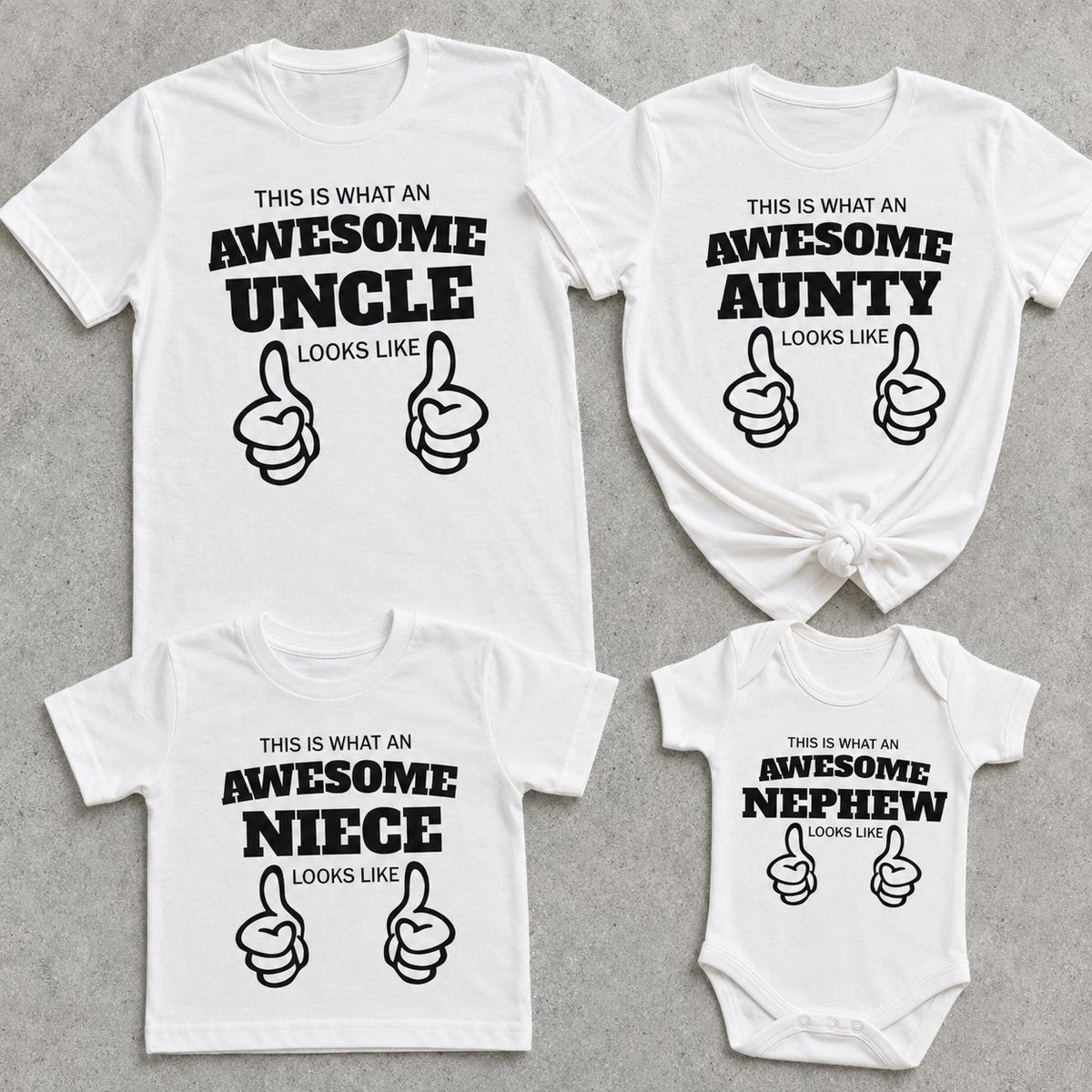 Most Awesome Niece & Nephew Looks Like - Uncle & Aunty Matching Set - (Sold Separately)
