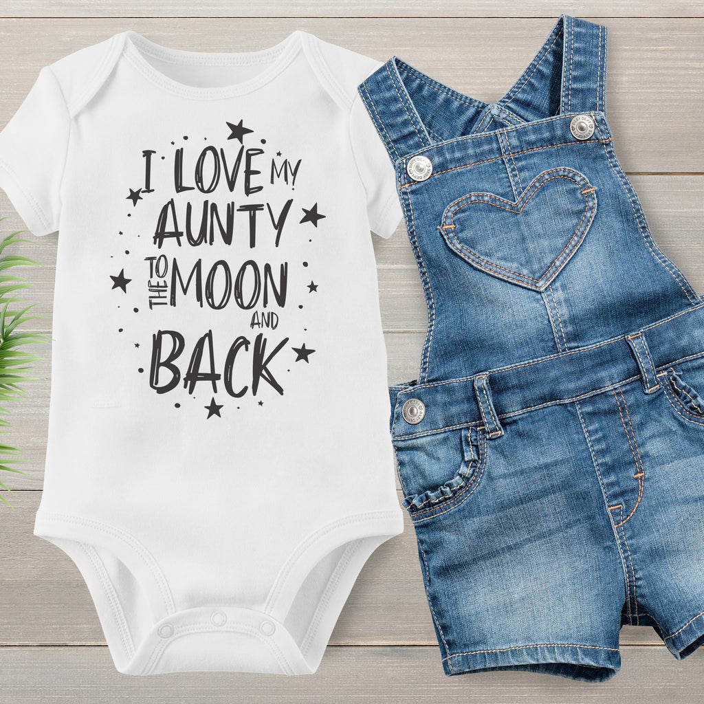 I Love My Aunty To The Moon And Back - Baby Bodysuit