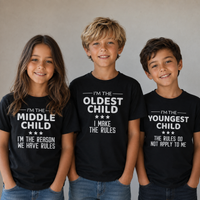 Oldest, Middle, Youngest Child - Matching Sisters & Brother Set - 0M upto 14 years - (Sold Separately)