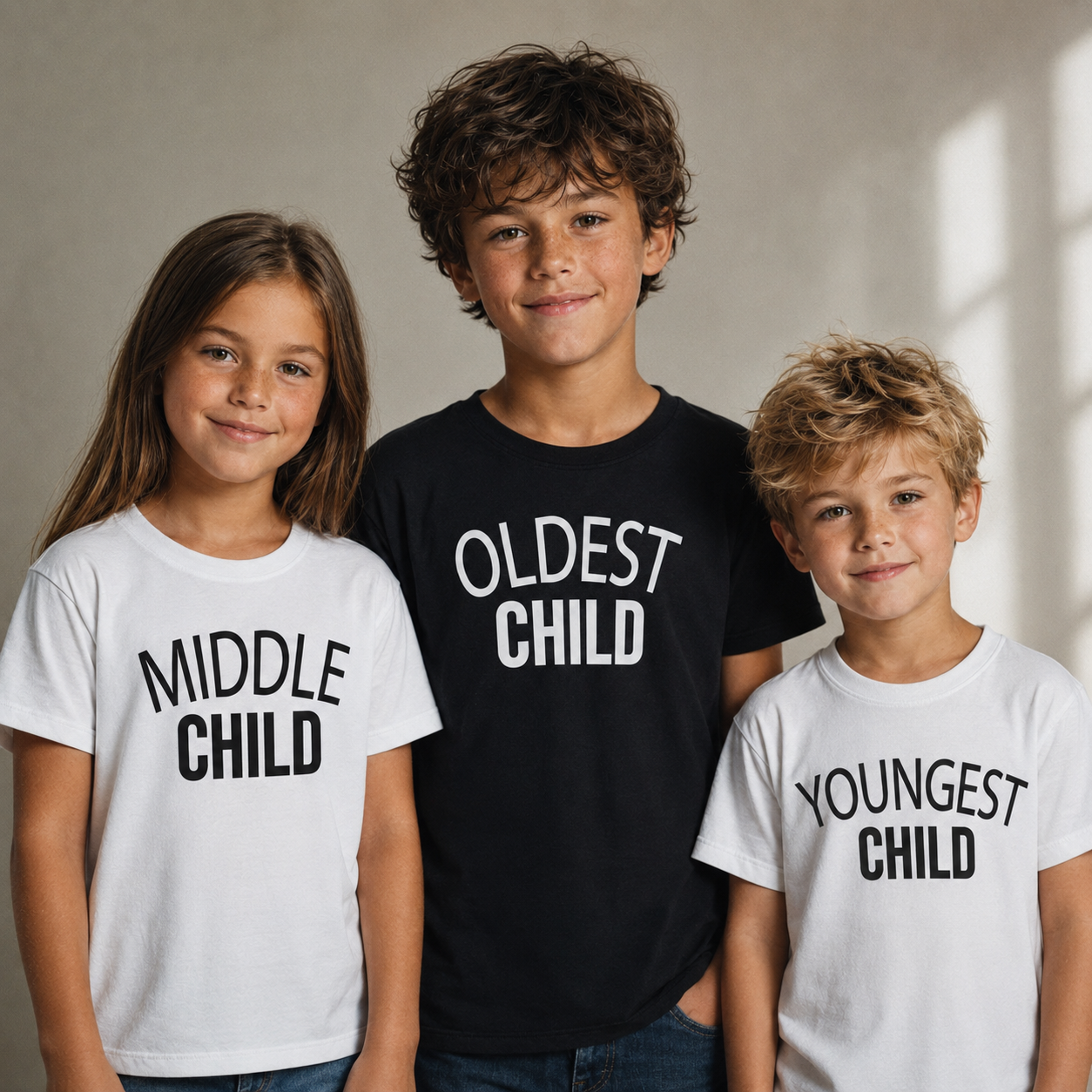 Oldest, Middle, Youngest Child - Matching Sisters & Brother Set - 0M upto 14 years - (Sold Separately)