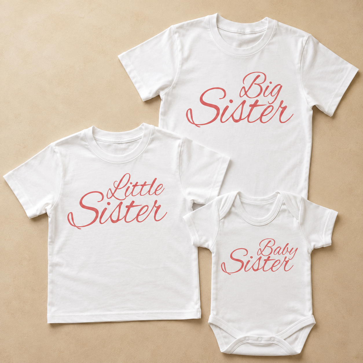 Big, Little & Baby Sister - Matching Sisters Set - Matching Sets - 0M upto 14 years - (Sold Separately)