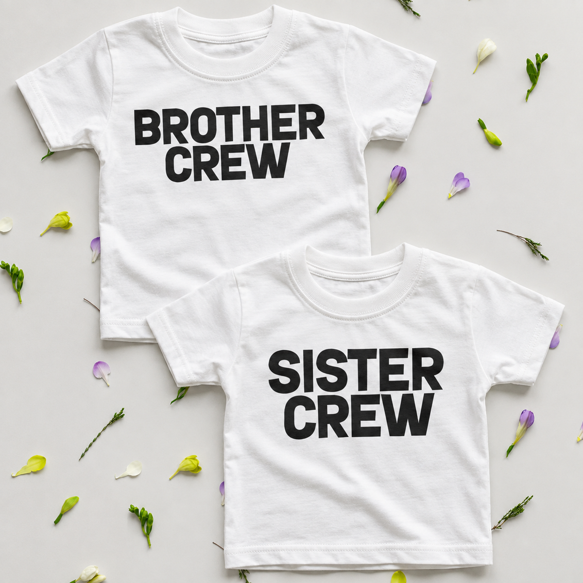 Sister & Brother Crew - Matching Sisters & Brother Set - 0M upto 14 years - (Sold Separately)