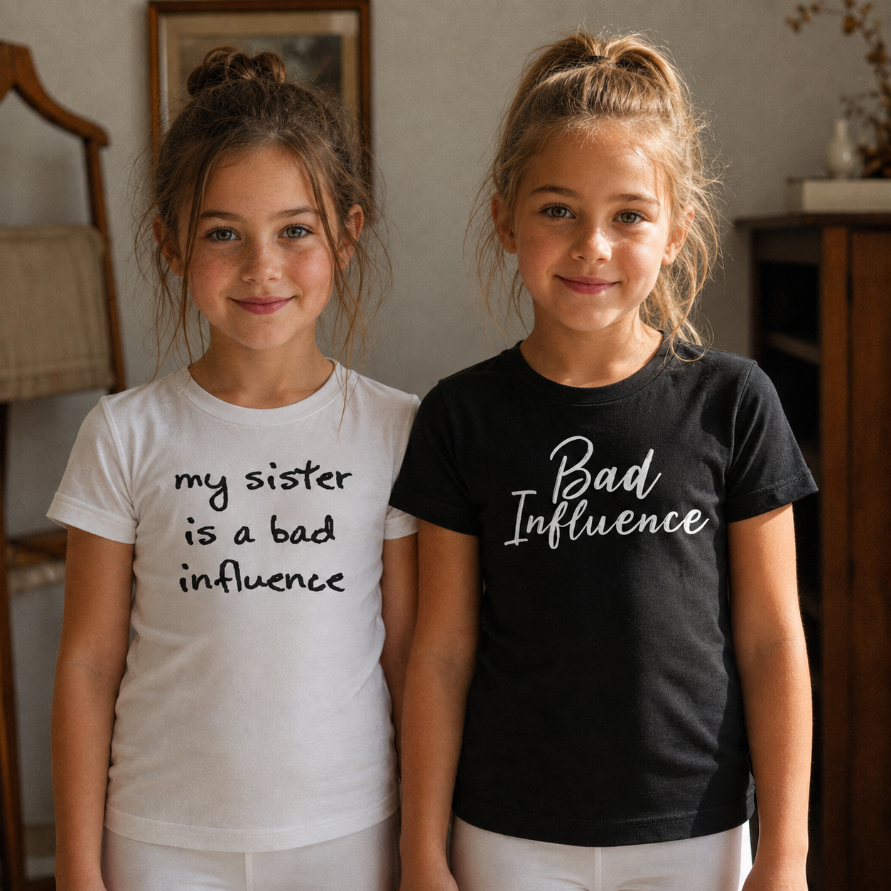 Sister Is A Bad Influence - Matching Sisters Set - Matching Sets - 0M upto 14 years - (Sold Separately)