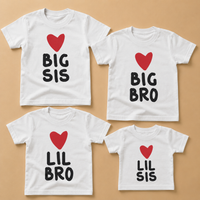 Big & Lil Bro & Sis - Matching Sisters & Brother Set - 0M upto 14 years - (Sold Separately)
