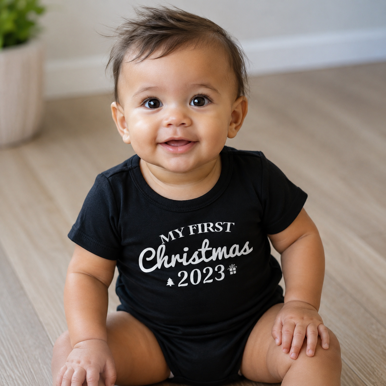 PERSONALISED My First Christmas & Year - Baby Bodysuit & Baby T-Shirt