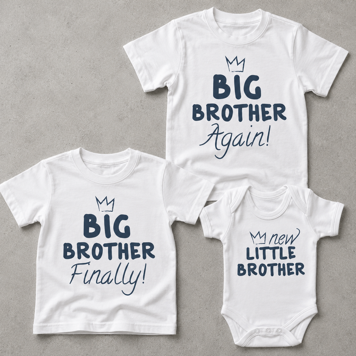 Big Brother & New Little Brother - Matching Brothers Set - Matching Sets - 0M upto 14 years - (Sold Separately)