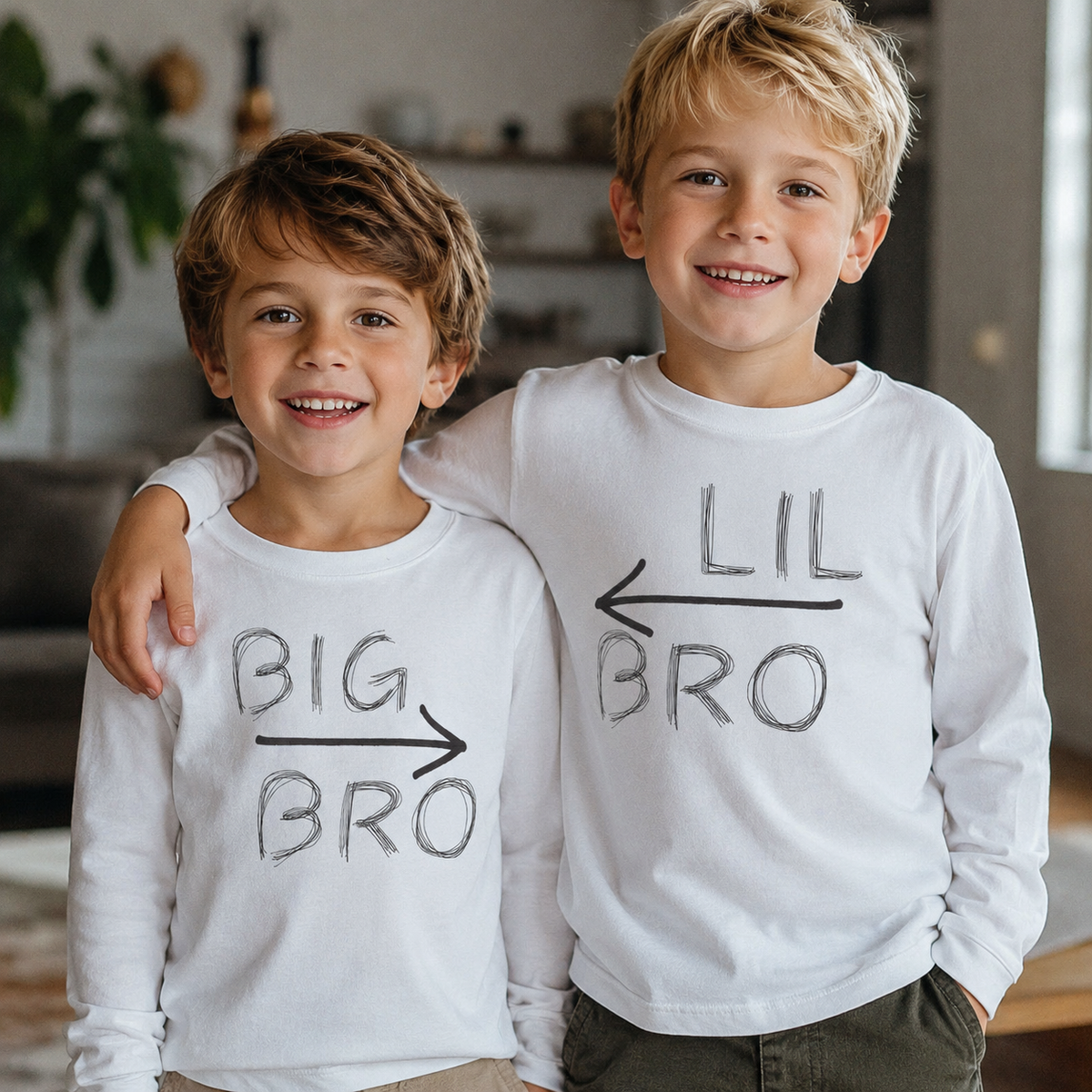 Big Bro &amp; Lil Bro Arrows – Passendes Brüder-Set – Passende Sets – 0 Monate bis 14 Jahre – (Separat erhältlich)
