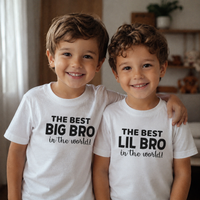 The Best Big Bro & Lil Bro - Matching Brothers Set - Matching Sets - 0M upto 14 years - (Sold Separately)
