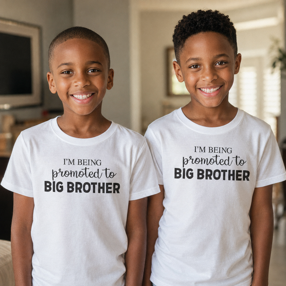 Being Promoted To Big Brother - Matching Brothers Set - Matching Sets - 0M upto 14 years - (Sold Separately)