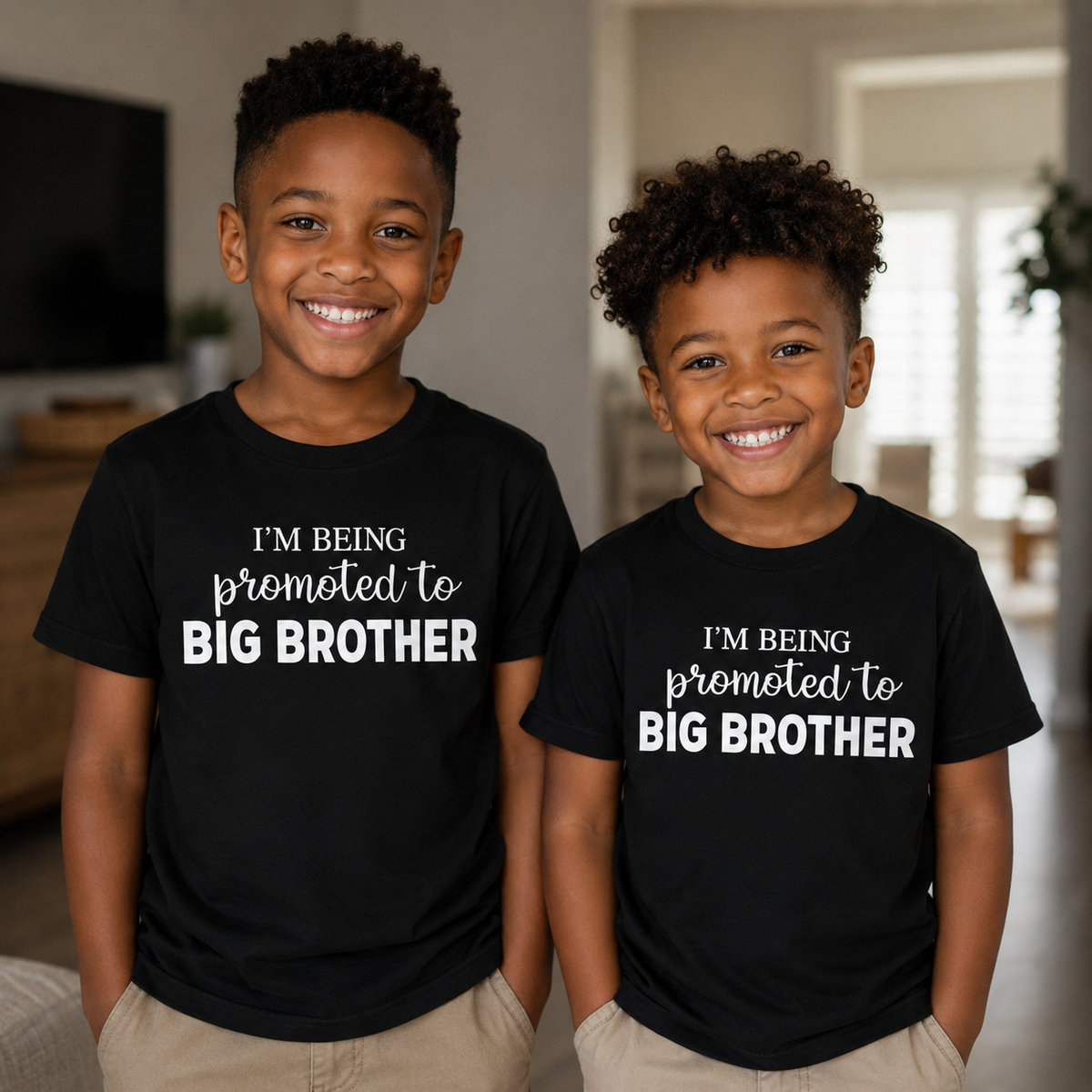 Being Promoted To Big Brother - Matching Brothers Set - Matching Sets - 0M upto 14 years - (Sold Separately)
