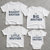 Biggest through to Littlest Brothers - Matching Brothers Set - Matching Sets - 0M upto 14 years - (Sold Separately)