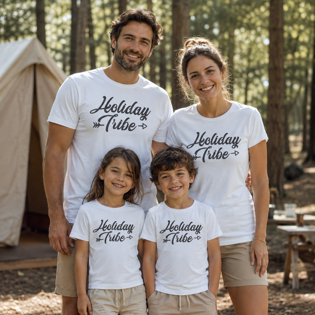 Holiday Tribe - Matching Family Holiday Set - Baby Bodysuit & Kids T-Shirt, Mum & Dad T-Shirt - (Sold Separately)
