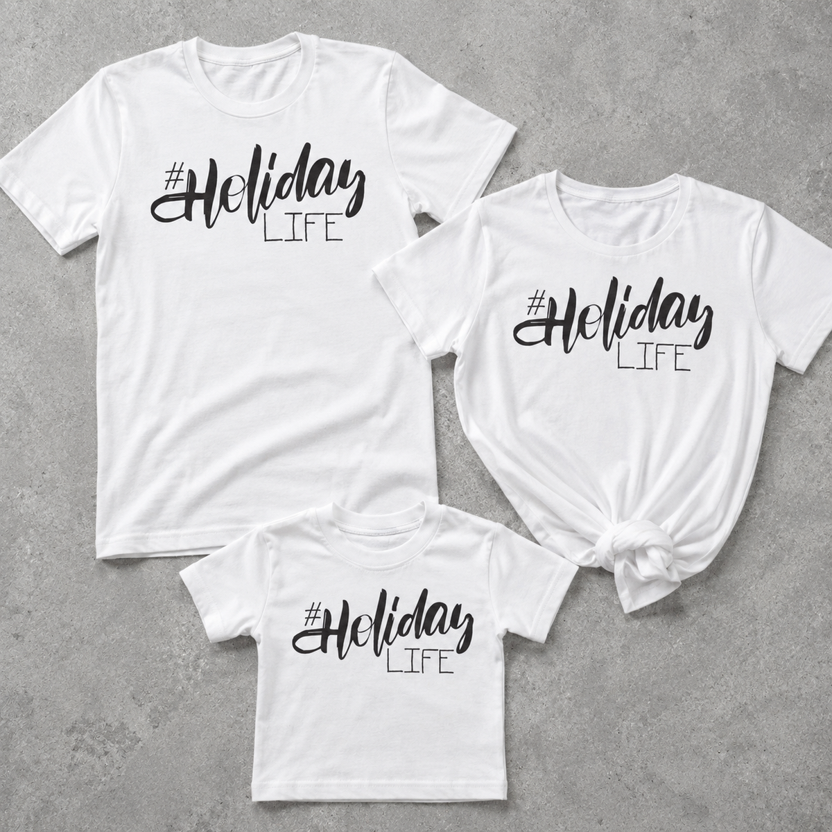Holiday Life - Matching Family Holiday Set - Baby Bodysuit & Kids T-Shirt, Mum & Dad T-Shirt - (Sold Separately)