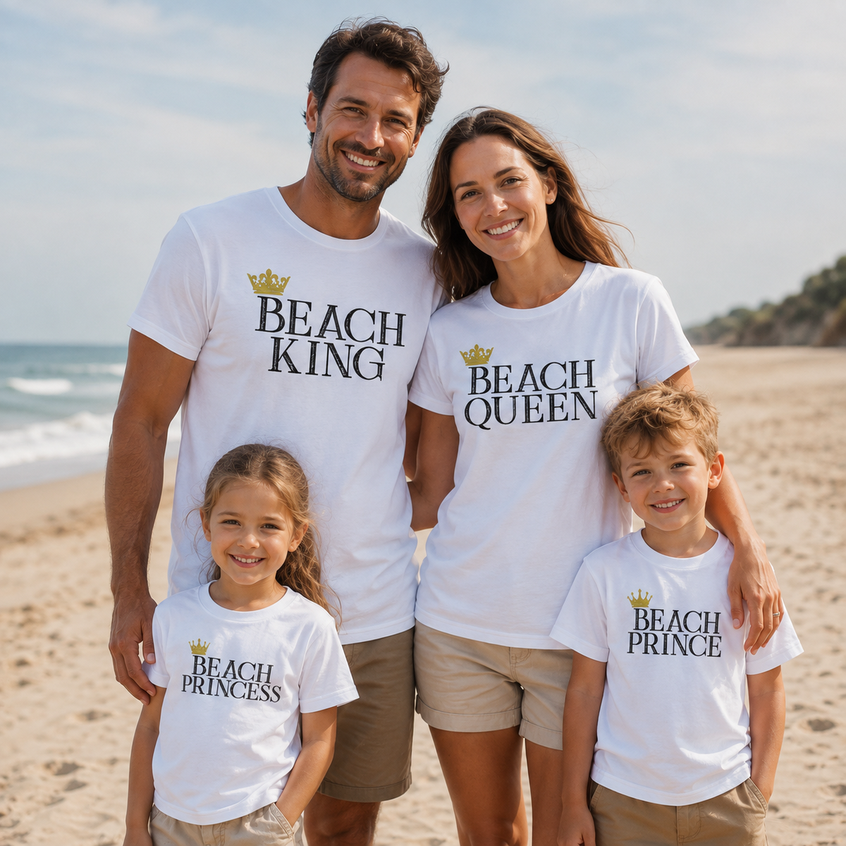 Beach Family - Matching Family Holiday Set - Baby Bodysuit & Kids T-Shirt, Mum & Dad T-Shirt - (Sold Separately)