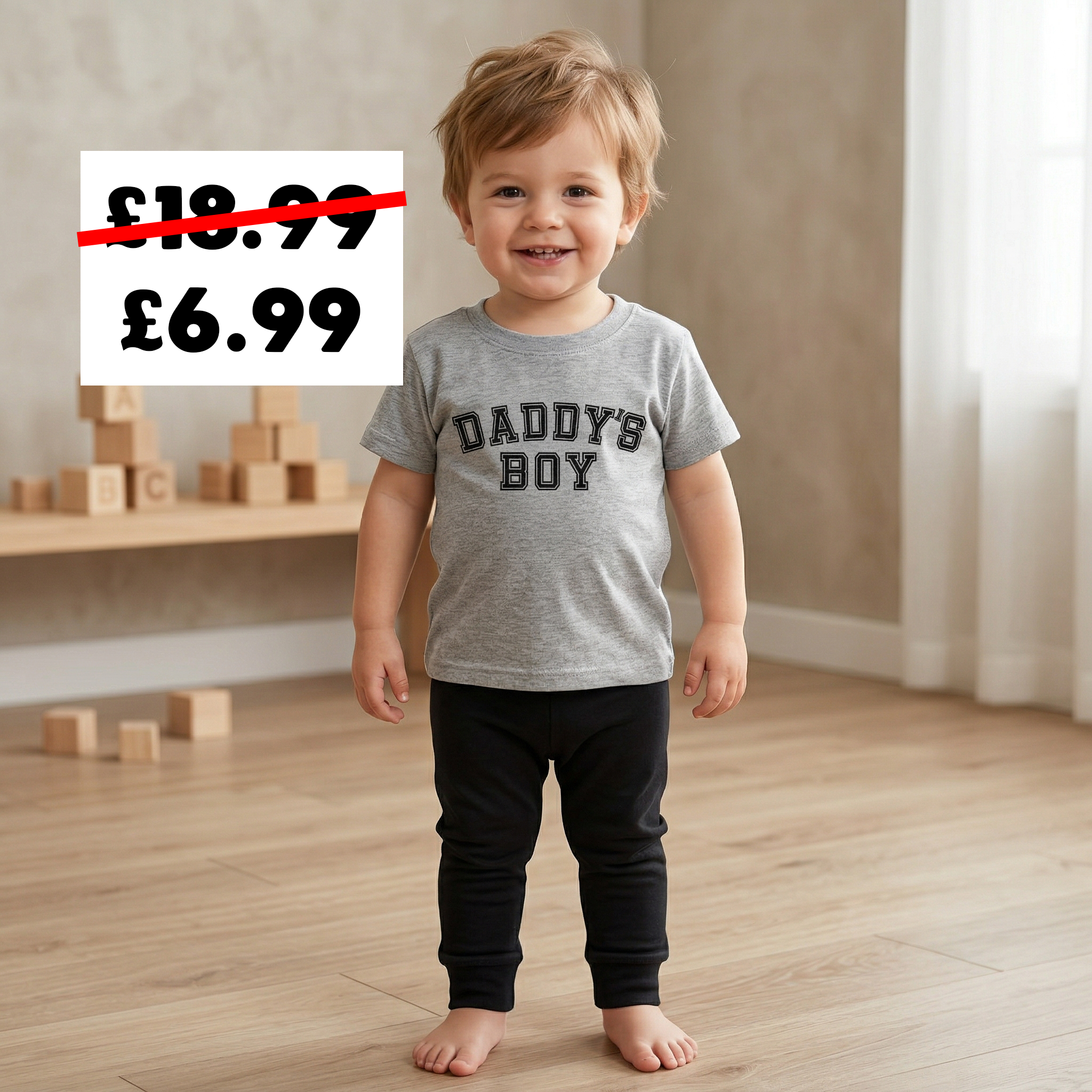 Daddy's Boy - Matching Set - Bottoms & Tee - 0 Months to 24 Months