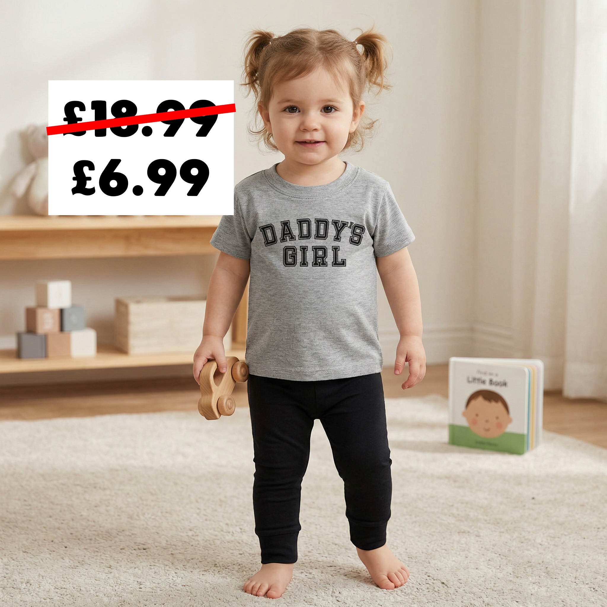 Daddy's Girl - Matching Set - Bottoms & Tee - 0 Months to 24 Months