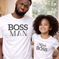 Boss Mini Boss - Dad T-Shirt & Kid's T-Shirt - (Sold Separately)